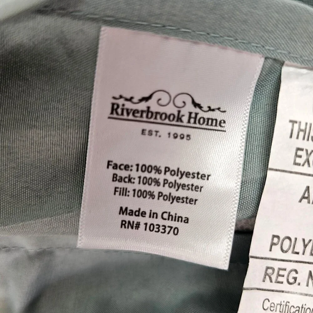 Riverbrook Home Julietta Jacquard King Pillowcase Cover Aqua Replacement NEW